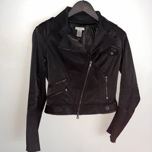 Cache Polyester Women Biker Jacket Black Size XS